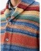 Men's Vintage Rainbow Colorblock Jacquard Lapel Cardigan 50270487Y
