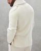 Men's Casual Solid Color Lapel Double Breasted Knitted Cardigan 94737821M