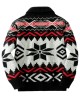 Men's Vintage Christmas Jacquard Lapel Single Breasted Knit Cardigan 66875790M